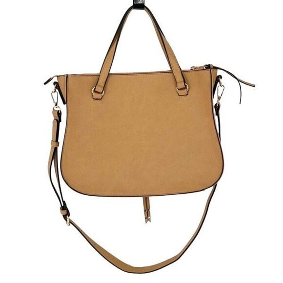 SOLE SOCIETY WOMEN'S DESTIN‎ CROSSBODY BAG 2 VEGAN STUDDED WHIPSTICH CAMEL VEGAN - Picture 3 of 10